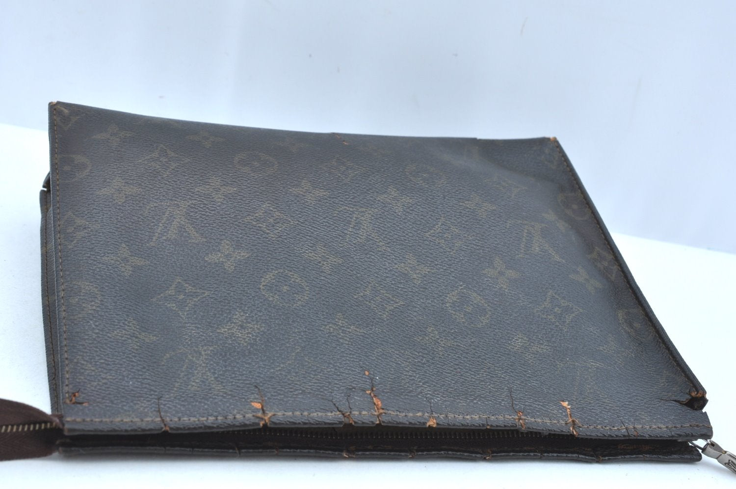 Louis Vuitton Monogram Poche Toilette 26 Cosmetics Pouch Old Model LV Junk K5414