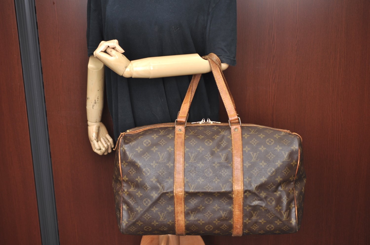Authentic Louis Vuitton Monogram Sac Souple 45 Hand Boston Bag M41624 LV K5417