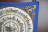 Authentic HERMES Carre 90 Scarf "LA PROMENADE DE LONGCHAMPS" Silk Blue K5425