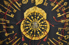 Authentic HERMES Carre 90 Scarf "LES CLES THE KEYS RARE" Silk Black K5449