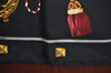 Authentic HERMES Carre 90 Scarf "LES CLES THE KEYS RARE" Silk Black K5449