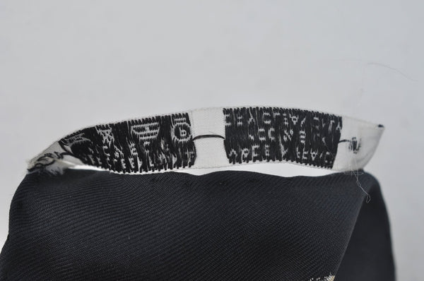 Authentic HERMES Carre 90 Scarf "LES CLES THE KEYS RARE" Silk Black K5449