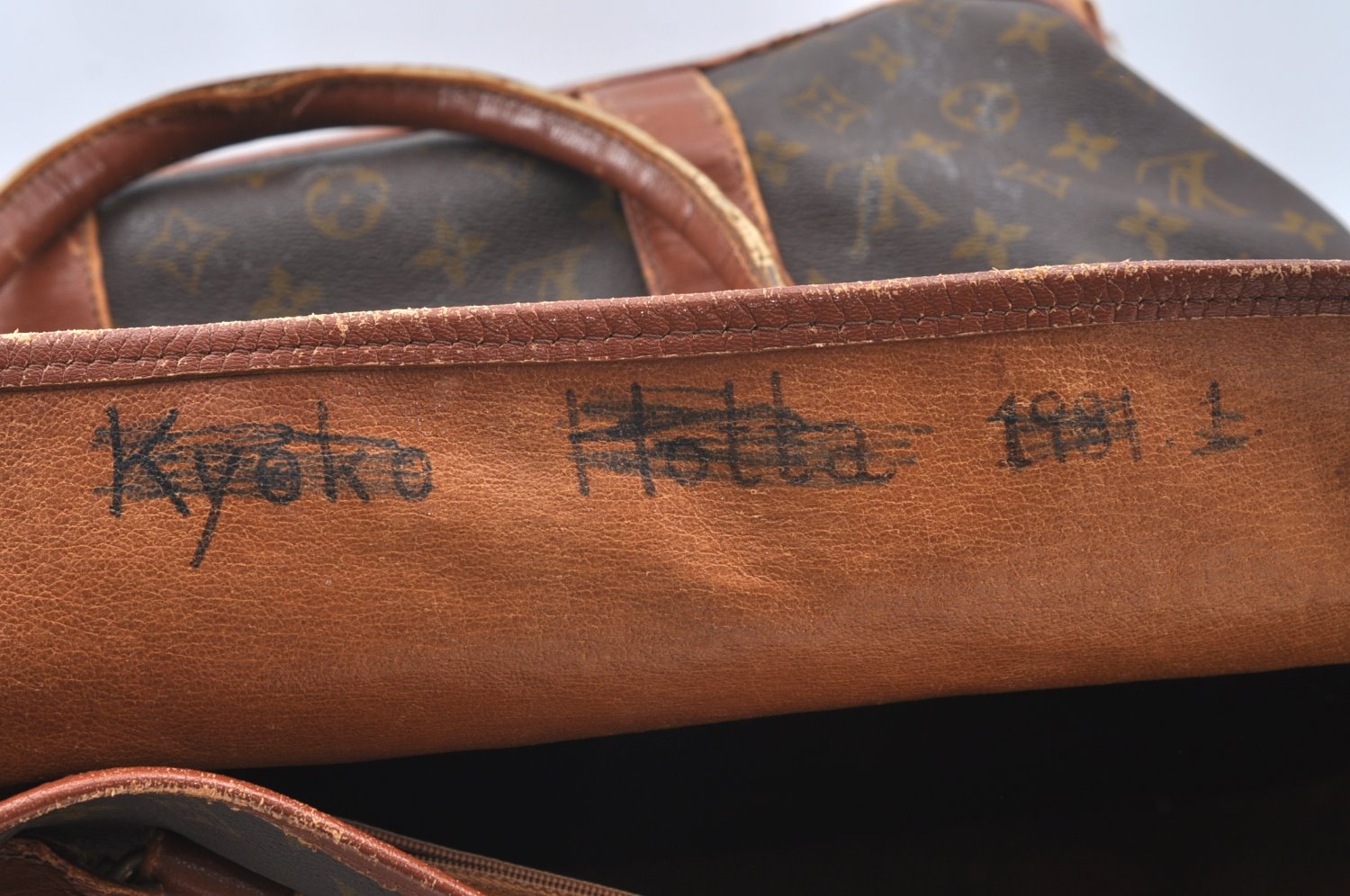 Auth Louis Vuitton Monogram Sac Weekend GM Vintage Tote Hand Bag Old Model K5465