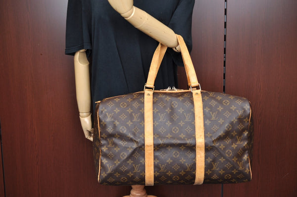 Authentic Louis Vuitton Monogram Sac Souple 45 Hand Boston Bag M41624 LV K5482