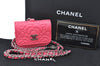 Authentic CHANEL Caviar Skin Camellia CC Logo Air Pods Case Pink Box K5494