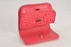 Authentic CHANEL Caviar Skin Camellia CC Logo Air Pods Case Purse Pink Box K5494