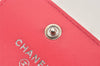 Authentic CHANEL Caviar Skin Camellia CC Logo Air Pods Case Purse Pink Box K5494