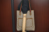 Auth GUCCI GG Plus Web Sherry Line Shoulder Tote Bag PVC Leather Brown K5496