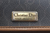 Authentic Christian Dior Honeycomb Shoulder Cross Bag PVC Leather Black CD K5502