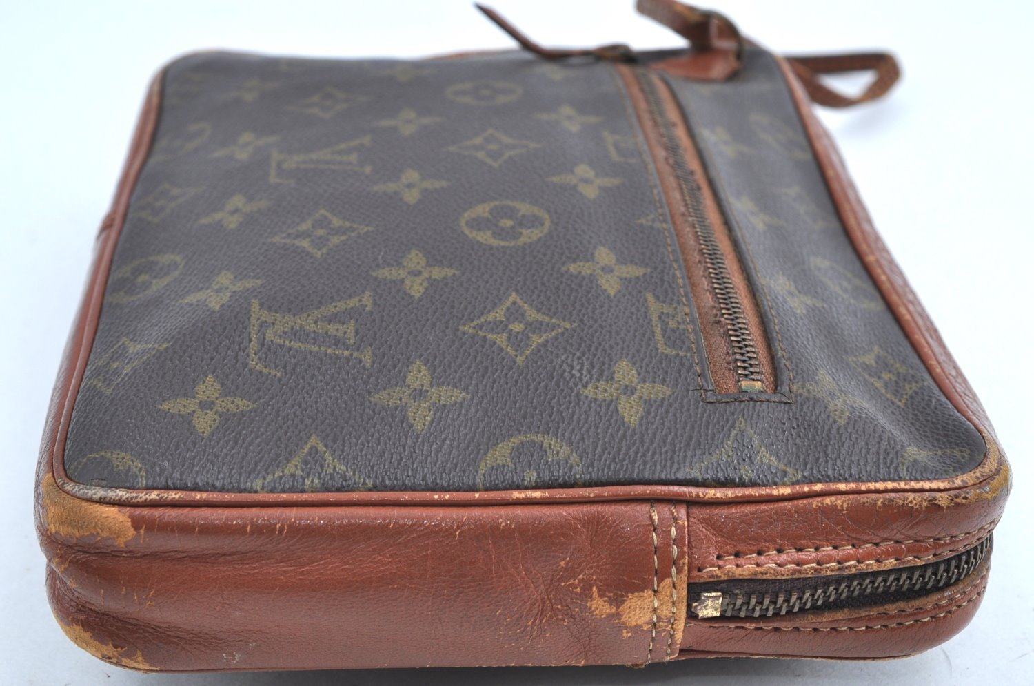 Authentic Louis Vuitton Monogram Pochette Sport Clutch Hand Bag Old Model K5503