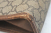 Authentic GUCCI Clutch Hand Bag Purse GG Plus PVC Leather Brown Junk K5510