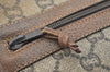 Authentic GUCCI Clutch Hand Bag Purse GG Plus PVC Leather Brown Junk K5510