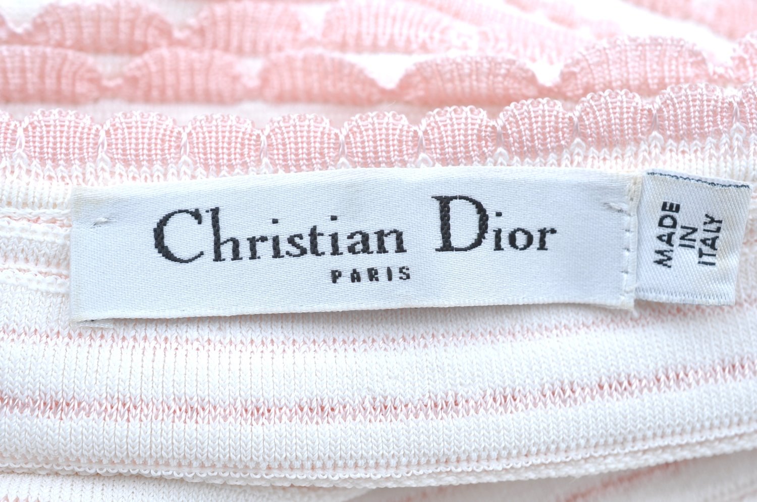 Authentic Christian Dior Cardigan Rayon USA Size 6 Light Pink CD K5523