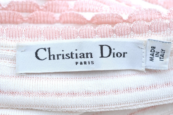 Authentic Christian Dior Cardigan Rayon USA Size 6 Light Pink CD K5523