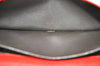 Authentic GUCCI Micro Guccissima Charm Leather Long Wallet 282540 Red K5528