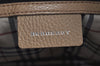 Authentic BURBERRY Vintage Leather Hand Bag Purse Beige Box K5534