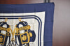 Authentic HERMES Carre 90 Scarf "BRIDES DE GALA" Silk Navy Blue K5552