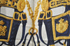 Authentic HERMES Carre 90 Scarf "BRIDES DE GALA" Silk Navy Blue K5552