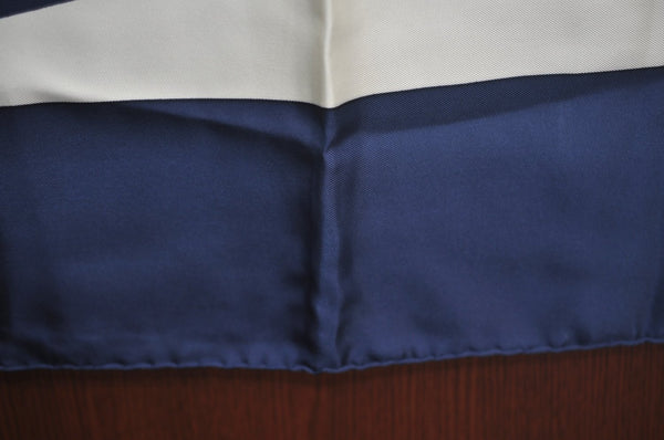 Authentic HERMES Carre 90 Scarf "BRIDES DE GALA" Silk Navy Blue K5552
