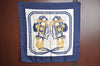 Authentic HERMES Carre 90 Scarf "BRIDES DE GALA" Silk Navy Blue K5552