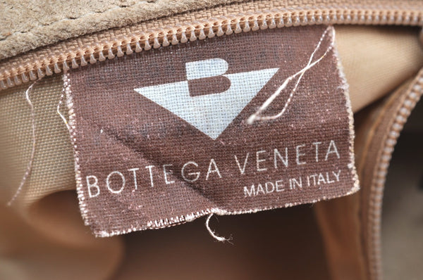 Authentic BOTTEGA VENETA Leather Shoulder Hand Bag Purse Silver K5555