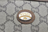 Authentic GUCCI GG Plus Clutch Hand Bag Purse PVC Leather Brown K5556