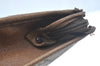 Authentic GUCCI GG Plus Clutch Hand Bag Purse PVC Leather Brown K5556