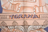 Authentic HERMES Carre 90 Scarf "TORANA" Silk Purple Beige K5557