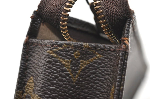 Authentic Louis Vuitton Monogram Poche Toilette 15 M47546 Cosmetics Pouch K5563