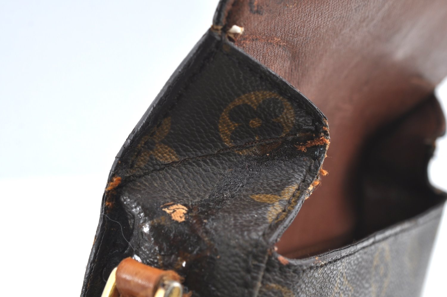 Authentic Louis Vuitton Monogram Saint Cloud MM M51243 Shoulder Cross Bag Junk K5564