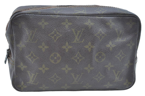 Auth Louis Vuitton Monogram Trousse Toilette 23 Clutch Bag Old Model Junk K5571