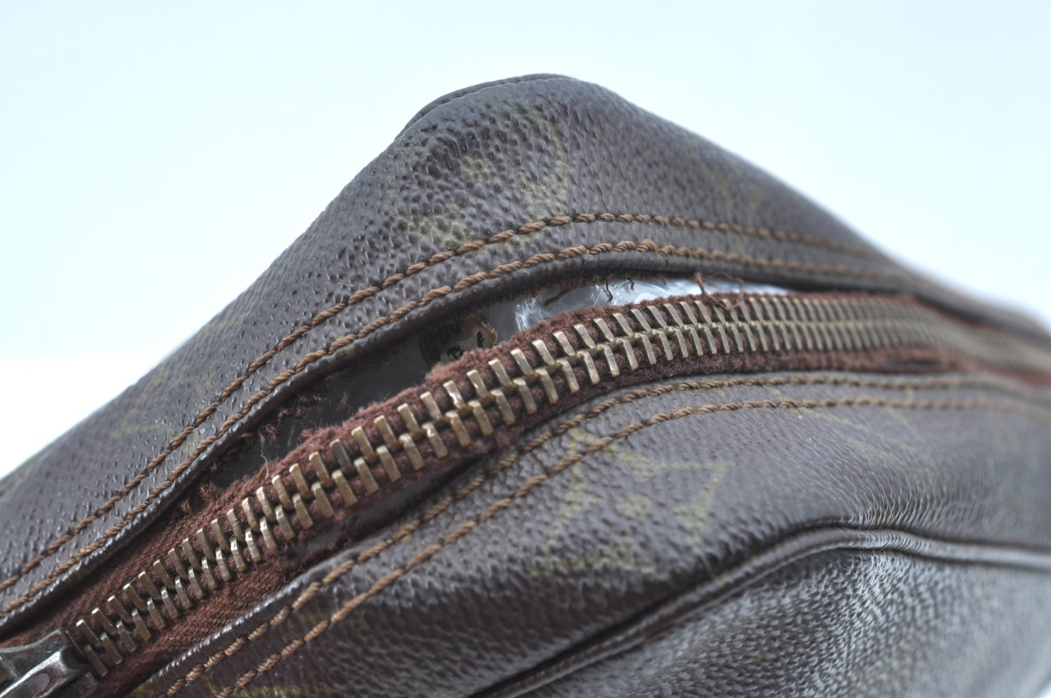 Auth Louis Vuitton Monogram Trousse Toilette 23 Clutch Bag Old Model Junk K5571