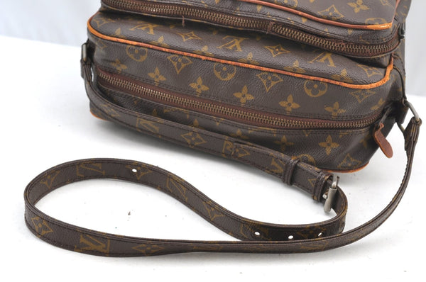 Authentic Louis Vuitton Monogram Nile Shoulder Cross Body Bag Old Model LV K5589