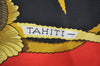 Authentic HERMES Carre 90 Scarf "TAHITI" Silk Red Gold Black K5596