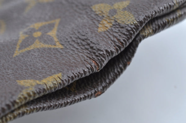 Auth Louis Vuitton Monogram Pochette Pliante Clutch Hand Bag Old Model LV K5602