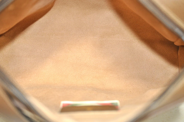 Authentic GUCCI Centennial Line Shoulder Cross Bag PVC Leather Brown Junk K5603