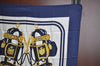Authentic HERMES Carre 90 Scarf "BRIDES de GALA par" Silk Navy Blue K5606
