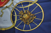 Authentic HERMES Carre 90 Scarf "SPRINGS" Silk Navy Blue K5609