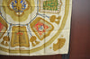 Authentic HERMES Carre 90 Scarf "Poste et Cavalerie" Silk Light Yellow K5610