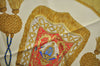 Authentic HERMES Carre 90 Scarf "Poste et Cavalerie" Silk Light Yellow K5610