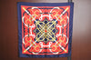 Authentic HERMES Carre 90 Scarf "Eperon d'or" Silk Navy Blue Red K5611