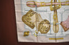 Authentic HERMES Carre 90 Scarf "SELLES A HOUSSE" Silk Pink K5613