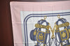 Authentic HERMES Carre 90 Scarf "BRIDES de GALA par" Silk Light Pink K5618