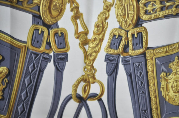 Authentic HERMES Carre 90 Scarf "BRIDES de GALA par" Silk Light Pink K5618