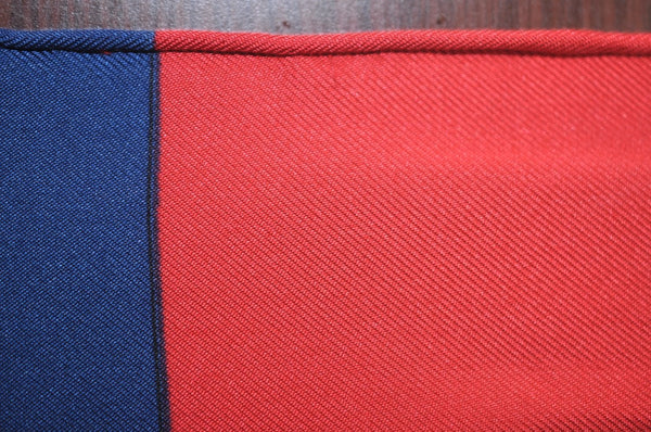Authentic HERMES Carre 90 Scarf "Clic Clac" Silk Red Blue K5619