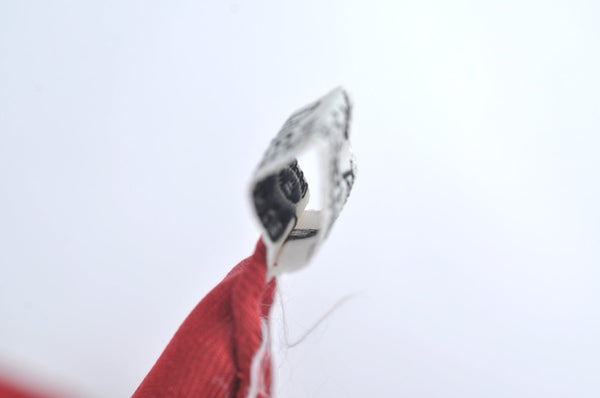 Authentic HERMES Carre 90 Scarf "Clic Clac" Silk Red Blue K5619