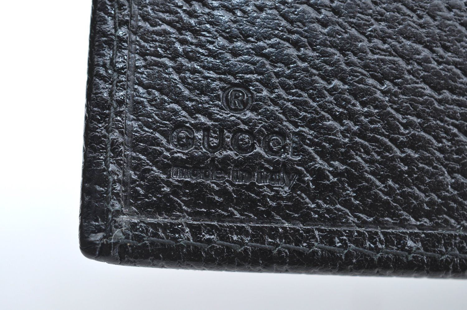 Authentic GUCCI Note Book Day Planner Cover 2003 Leather 115241 Black Box K5620