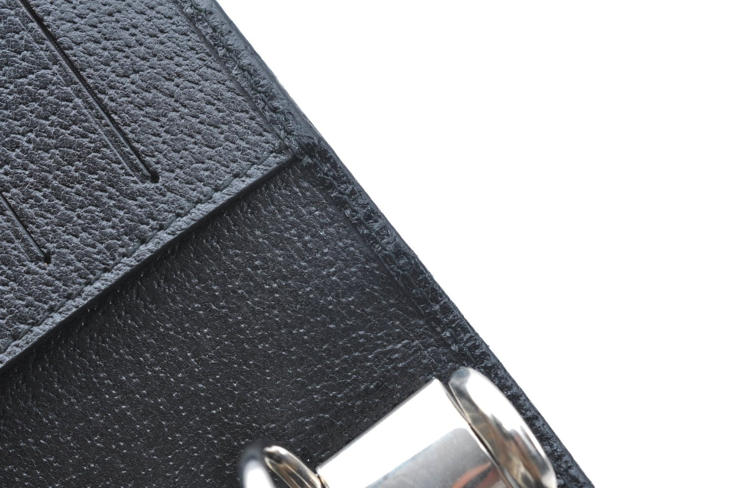 Authentic GUCCI Note Book Day Planner Cover 2003 Leather 115241 Black Box K5620