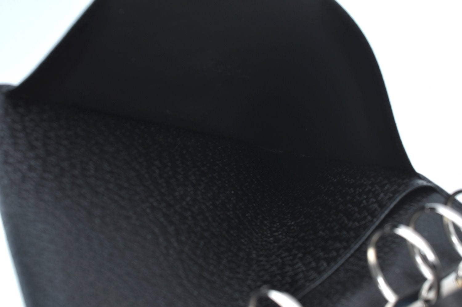 Authentic GUCCI Note Book Day Planner Cover 2003 Leather 115241 Black Box K5620