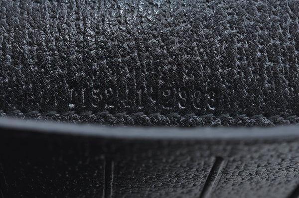 Authentic GUCCI Note Book Day Planner Cover 2003 Leather 115241 Black Box K5620